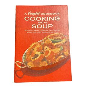 Vintage 1977 A Campbell Cookbook Cooking With Soup Spiral Bound Hardcover u